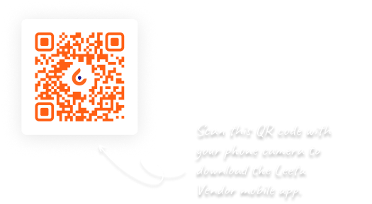 Scan QR code to download the Leeta vendor mobile app